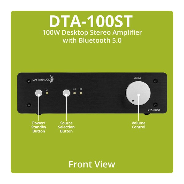 Main product image for Dayton Audio Desktop Hi-Fi Component Bundle with DTA-100LF and DTA-100ST300-482